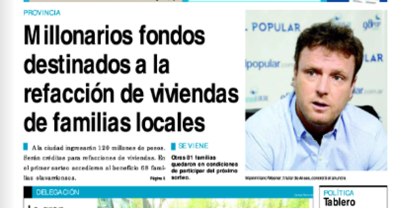 La Provincia destinaraacute 120 millones para creacuteditos de refacciones de viviendas en Olavarriacutea