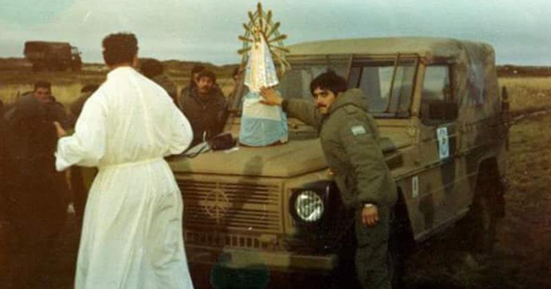 Imagen de la Virgen de Lujaacuten que estuvo en las Malvinas en 1982 llega a Olavarriacutea