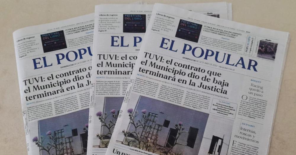 El Diario El Popular estrenoacute nuevo disentildeo en papel