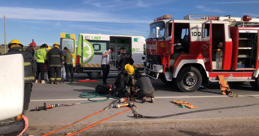 Fuerte choque a la altura del barrio AOMA- un herido de gravedad