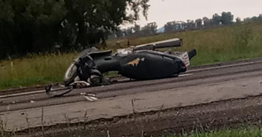 Azul- un motociclista fallecioacute tras un choque en la Ruta 3