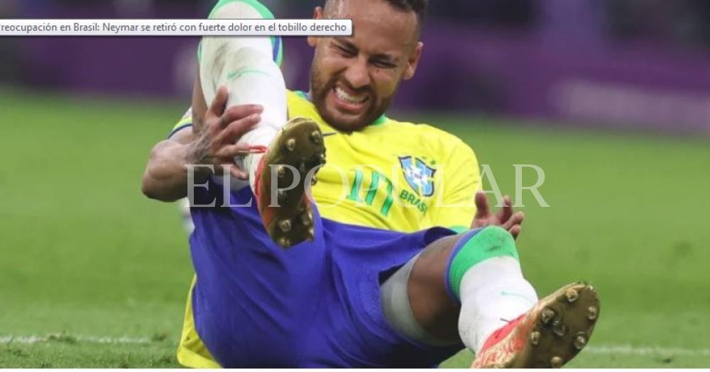 Neymar se retiró con fuerte dolor en el tobillo derecho