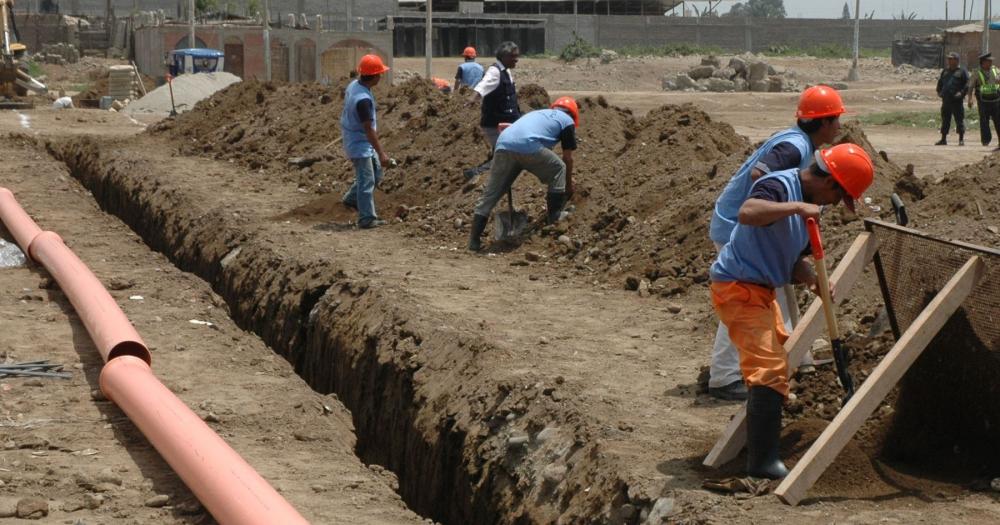 Obras de saneamiento urbano en Olavarriacutea