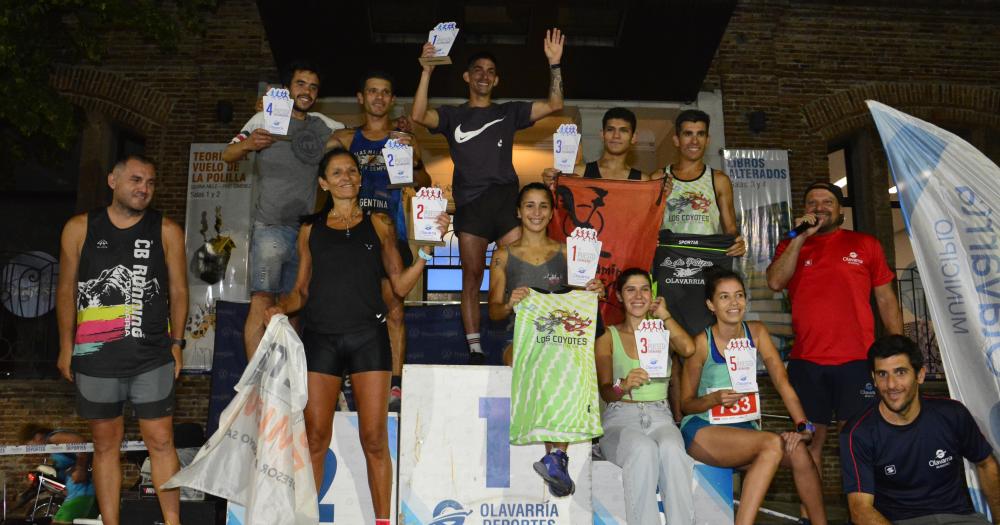 Luciano Sosa y Laura Trumpio fueron los ganadores de la Correcaminata Nocturna