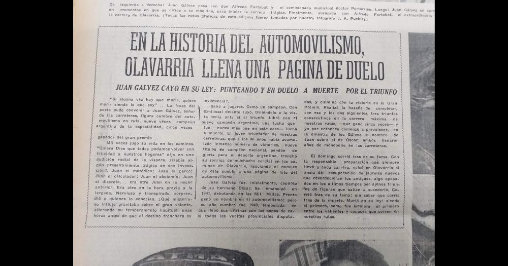 El diario El Popular del 5 de marzo de 1963 con la cobertura del fallecimiento de Juan G�lvez