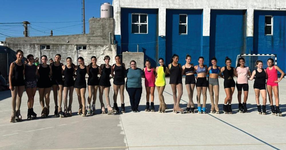 Patinadoras de Estudiantes participaron de la cliacutenica de Gabriela Montecchiari