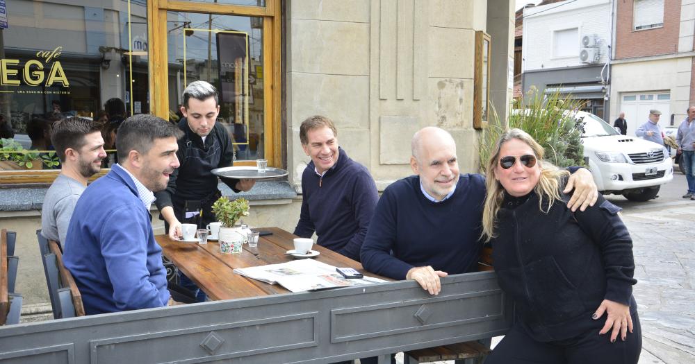 Larreta y Santilli juntos en una nueva visita a la ciudad