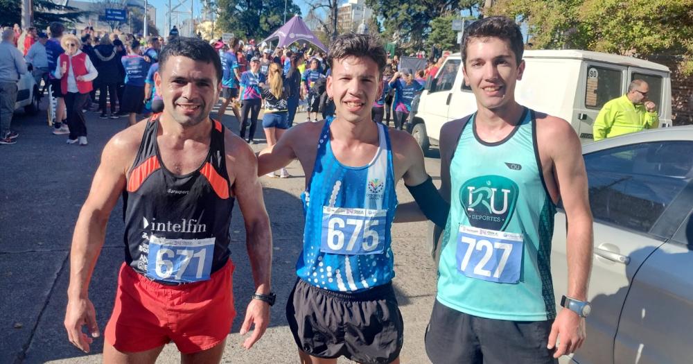 Los tres mejores de la general de 10 km caballeros