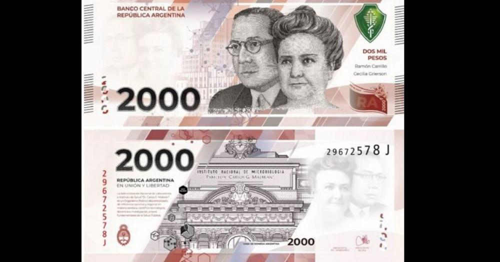 El Banco Central ya tiene en su poder los billetes de 2000 y define su salida