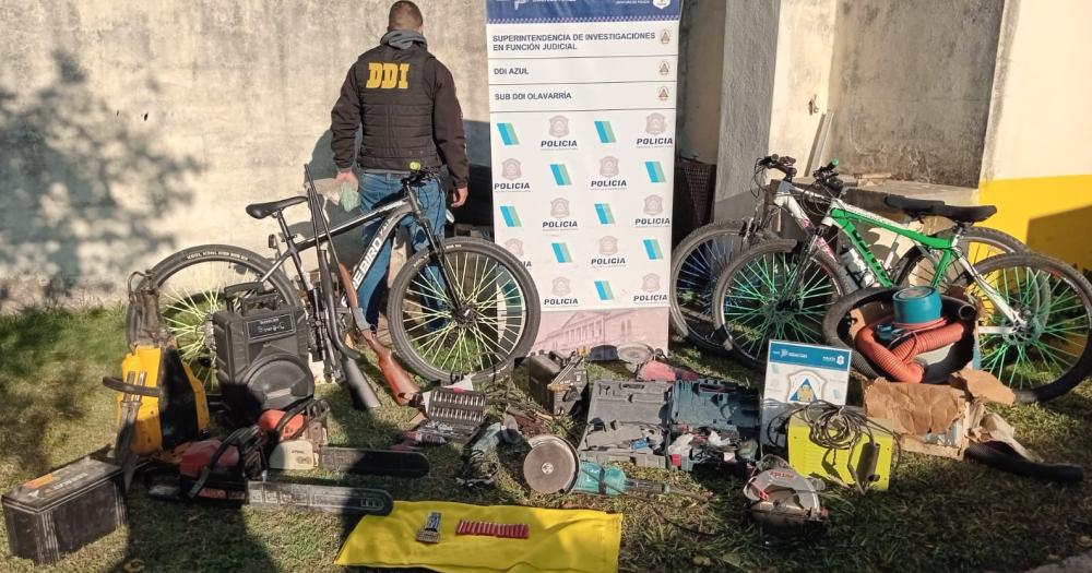 Secuestraron una gran cantidad de bicicletas y herramientas robadas