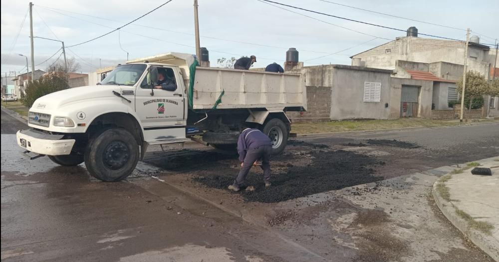 Siguen los trabajos de mantenimiento de calles en distintos puntos de la ciudad