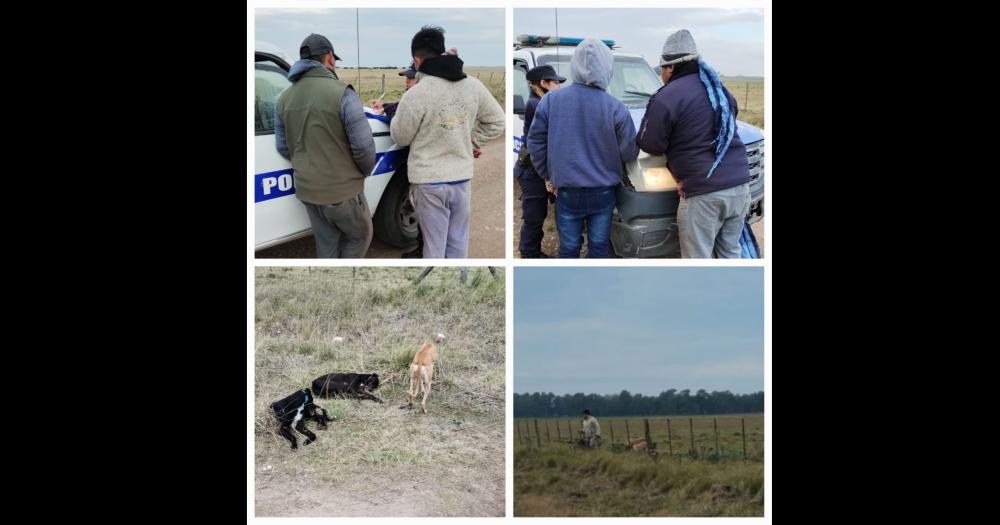 Cuatro hombres fueron demorados por realizar caza furtiva sin autorizacioacuten