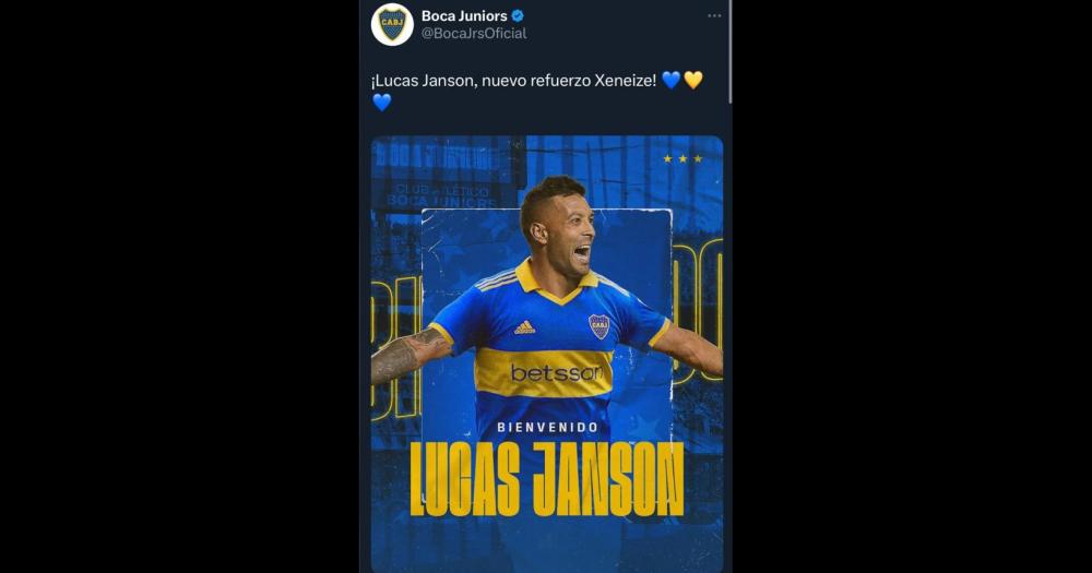 El olavarriense Lucas Janson firmoacute su contrato con Boca y se convirtioacute en el segundo refuerzo xeneize